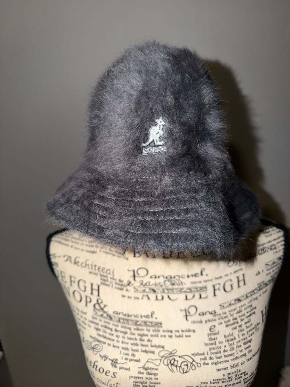 Vintage Kangol Furgora Bucket Hat Size Small Blue Gray Fuzzy Angora NWT